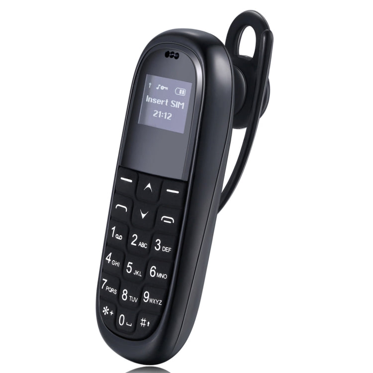 AIEK KK1 Mini Mobile Phone, English Keyboard, Hands Free Bluetooth Dialer Headphone, MTK6261DA, Anti-Lost, Single SIM, Network: 2G(Black) - Others by AIEK | Online Shopping UK | buy2fix