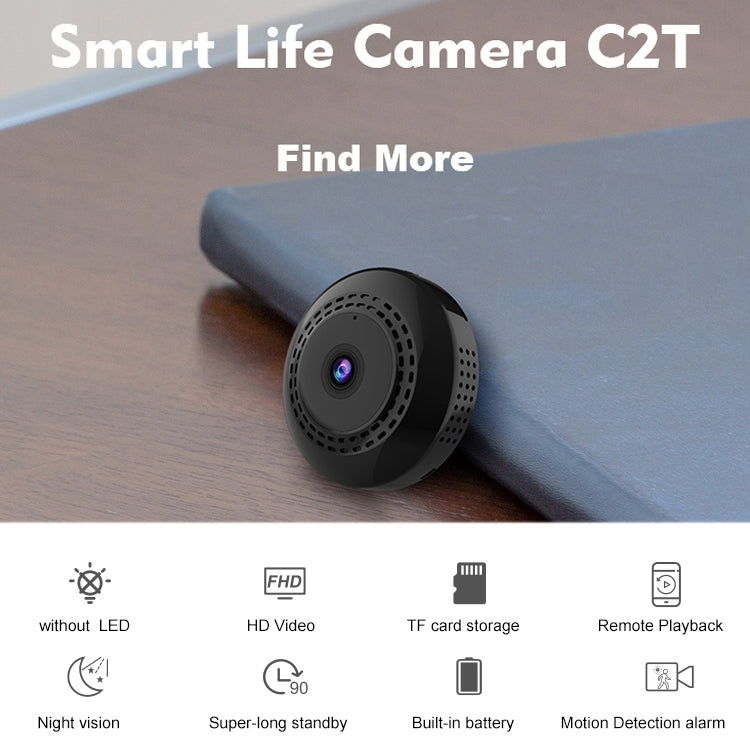 CAMSOY C2T 1080P WiFi Wireless Network Action Camera Wide-angle Recorder - Mini Camera by CAMSOY | Online Shopping UK | buy2fix