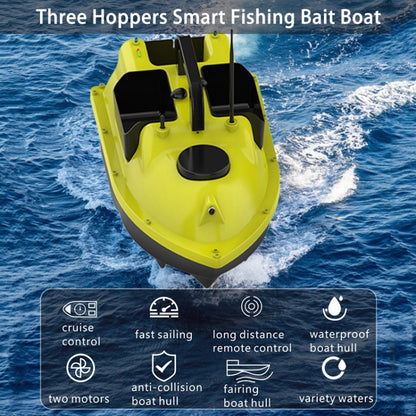 D18 Smart RC Three Hoppers Fishing Bait Boat 2kg Load 500m Remote Control - RC Boats by buy2fix | Online Shopping UK | buy2fix