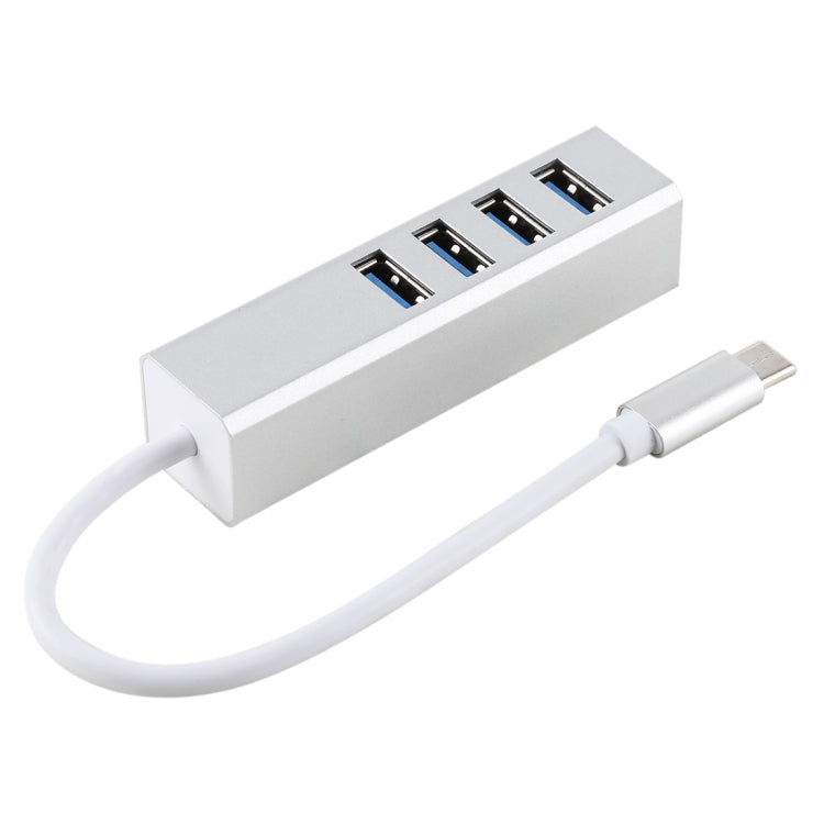 5Gbps Super Speed Self / Bus Power 4 Ports USB 3.0 to USB-C / Type-C HUB Converter (Silver) - USB HUB by buy2fix | Online Shopping UK | buy2fix