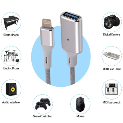 8 Pin Male to USB Female OTG Camera Adapter, Compatible with IOS 13 or Above - Converter & Adapter by buy2fix | Online Shopping UK | buy2fix