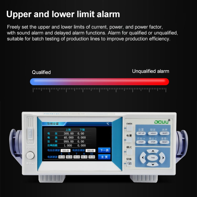 DCUU PM2818C AC 40A Intelligent Electrical Parameters Measuring Instrument (US Plug) - Current & Voltage Tester by buy2fix | Online Shopping UK | buy2fix