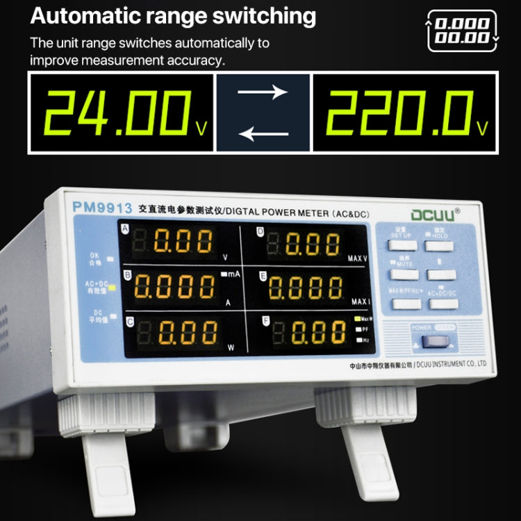 DCUU PM9913 Intelligent Electrical Parameters Measuring Instrument(US Plug) - Current & Voltage Tester by buy2fix | Online Shopping UK | buy2fix