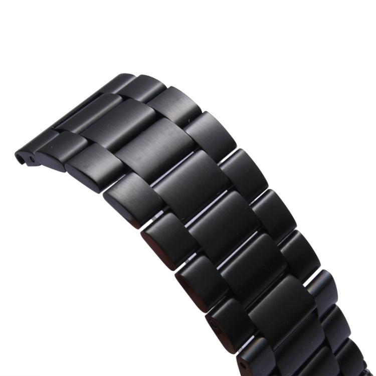 For Apple Watch 42mm Classic Buckle Steel Watch Band, Only Used in Conjunction with Connectors ( S-AW-3293 )(Black) - Watch Bands by buy2fix | Online Shopping UK | buy2fix