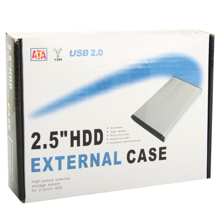 2.5 inch SATA HDD External Case, Size: 126mm x 75mm x 13mm (Black) - HDD Enclosure by buy2fix | Online Shopping UK | buy2fix