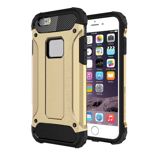 For iPhone 6 & 6s Tough Armor TPU + PC Combination Case(Gold) - More iPhone Cases by buy2fix | Online Shopping UK | buy2fix