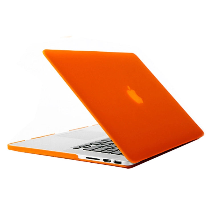 Frosted Hard Protective Case for Macbook Pro Retina 15.4 inch  A1398(Orange) - MacBook Pro Cases by buy2fix | Online Shopping UK | buy2fix