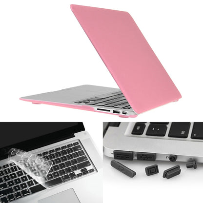 ENKAY for Macbook Air 13.3 inch (US Version) / A1369 / A1466 Hat-Prince 3 in 1 Frosted Hard Shell Plastic Protective Case with Keyboard Guard & Port Dust Plug(Pink) - MacBook Air Cases by ENKAY | Online Shopping UK | buy2fix