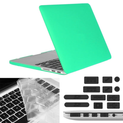 ENKAY for Macbook Pro Retina 13.3 inch (US Version) / A1425 / A1502 Hat-Prince 3 in 1 Frosted Hard Shell Plastic Protective Case with Keyboard Guard & Port Dust Plug(Green) - MacBook Pro Cases by ENKAY | Online Shopping UK | buy2fix