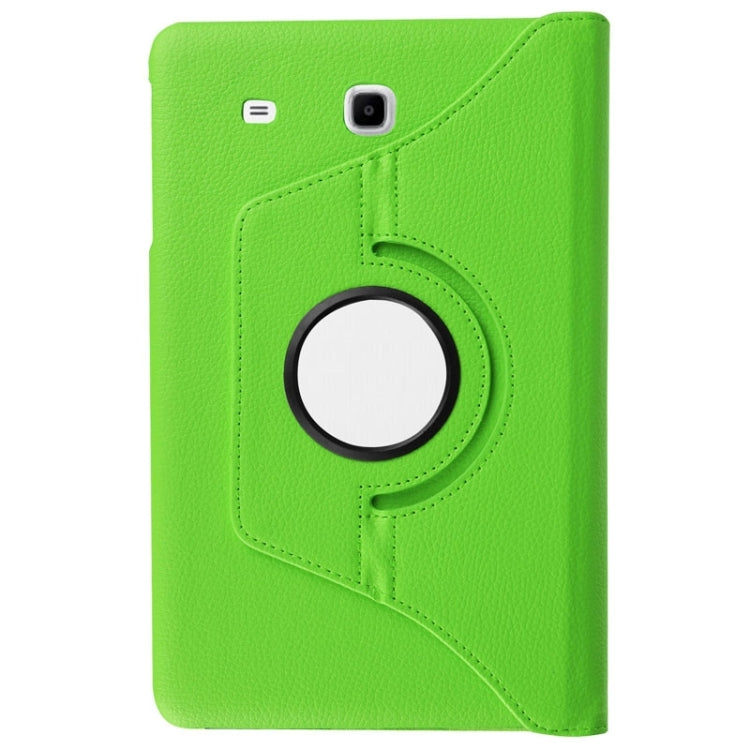 Litchi Texture Horizontal Flip Solid Color Leather Case with 360 Degrees Rotation Holder for Galaxy Tab E 9.6 / T560 / T561(Green) - Other Galaxy Tab PC by buy2fix | Online Shopping UK | buy2fix