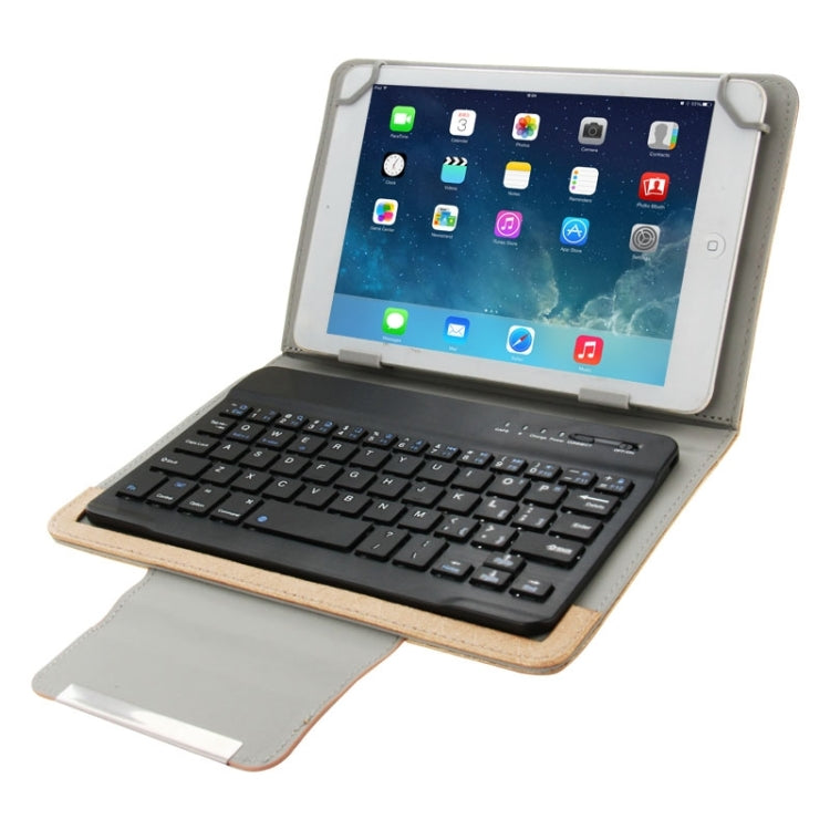 Universal Leather Tablet Case with Separable Bluetooth Keyboard and Holder for 10.1 inch Tablet PC(Brown) - Universal Keyboard by buy2fix | Online Shopping UK | buy2fix