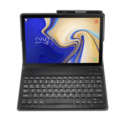 A720 Bluetooth 3.0 Ultra-thin Detachable Bluetooth Keyboard Leather Tablet Case + Leather Tablet Case for Samsung Galaxy Tab S5e T720, with Pen Slot & Holder(Black) - Samsung Keyboard by buy2fix | Online Shopping UK | buy2fix