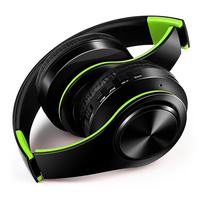 LPT660 Wireless Folding Sports Stereo Music Bluetooth Phones Earphones Support TF Card (Green) - Headset & Headphone by buy2fix | Online Shopping UK | buy2fix