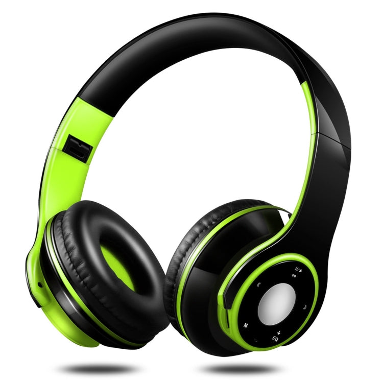 SG-8 Bluetooth 4.0 + EDR Headphones Wireless Over-ear TF Card FM Radio Stereo Music Headset with Mic (Green) - Headset & Headphone by buy2fix | Online Shopping UK | buy2fix