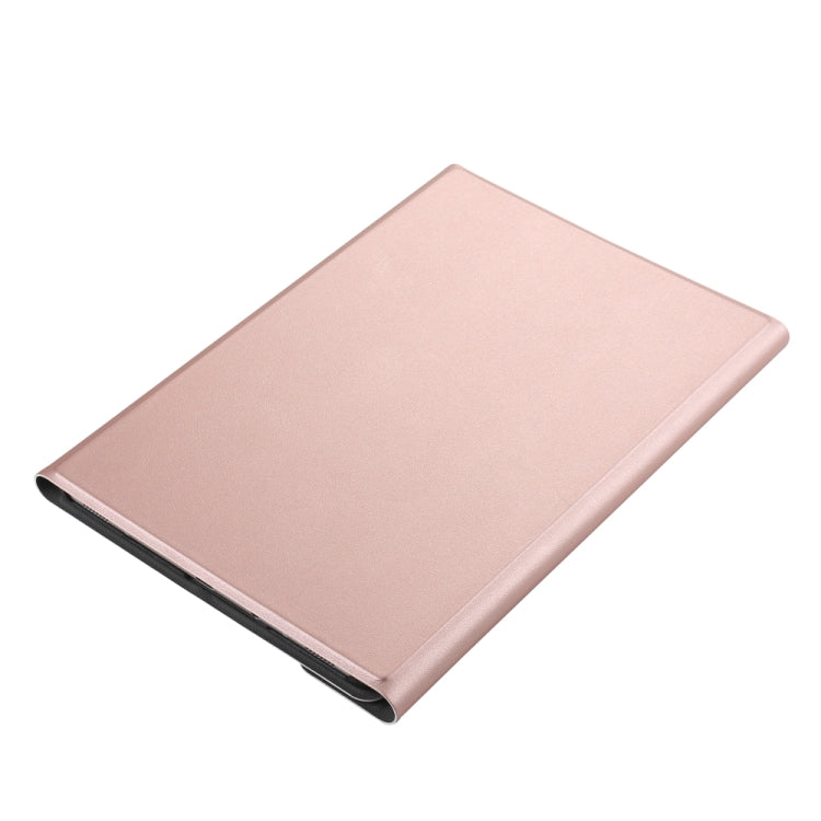 A830 Ultra-thin Detachable Bluetooth Keyboard Leather Tablet Case for Galaxy Tab S4 10.5 T830 / T835, with Holder(Rose Gold) - Samsung Keyboard by buy2fix | Online Shopping UK | buy2fix