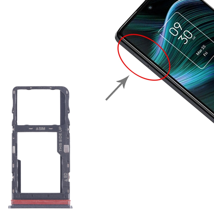 For TCL Stylus 5G T779W SIM Card Tray + Micro SD Card Tray (Black) - Card Tray by buy2fix | Online Shopping UK | buy2fix