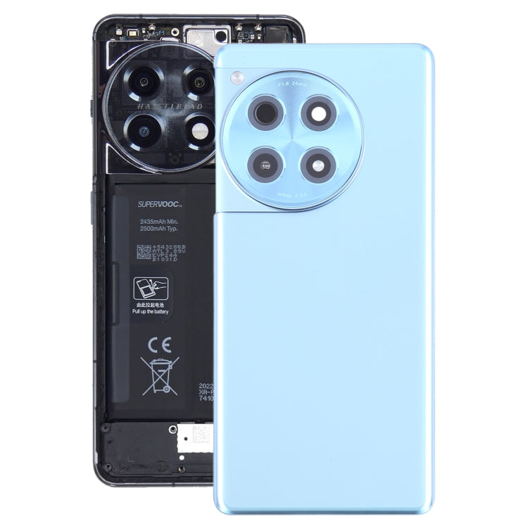 For OnePlus 12R CPH2609 CPH2585 Original Glass Battery Back Cover with Camera Lens(Blue) - Back Cover by buy2fix | Online Shopping UK | buy2fix