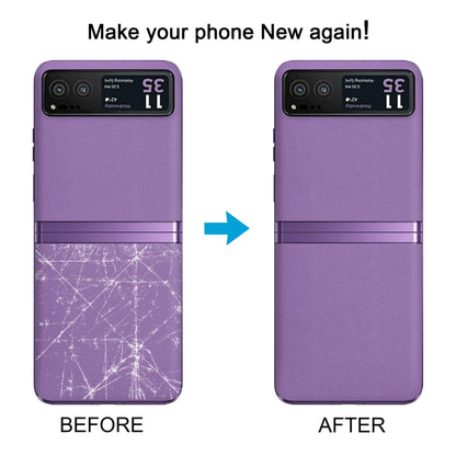 For Motorola Razr 40 Original Lower Part Battery Back Cover(Purple) - Back Cover by buy2fix | Online Shopping UK | buy2fix