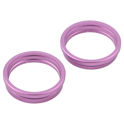 For iPhone 16 Plus 2pcs/set Rear Camera Glass Lens Metal Outside Protector Hoop Ring (Purple) -  by buy2fix | Online Shopping UK | buy2fix