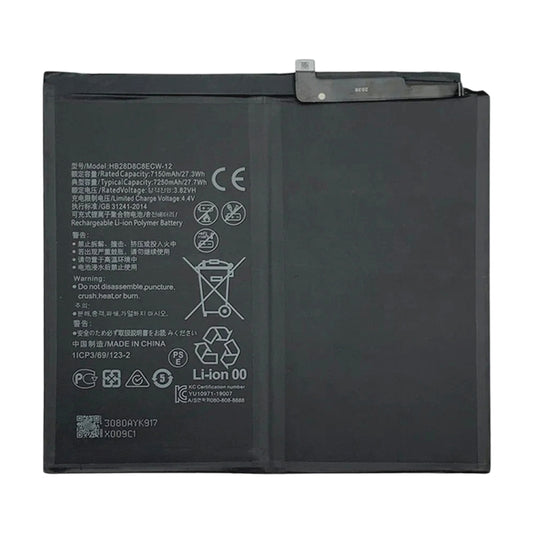 7250mAh Battery Replacement For Huawei MatePad V7 Pro BZT3 KJR BAH3 W59 AN10 DBY-AL00 BRT MRX AL09 W09 W19 AN09 MRR-W29 HB28D8C8ECW HB27D8C8ECW-12 - For Huawei by buy2fix | Online Shopping UK | buy2fix