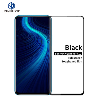 For Huawei Honor X10 PINWUYO 9H 2.5D Full Screen Tempered Glass Film(Black) - Honor Tempered Glass by PINWUYO | Online Shopping UK | buy2fix