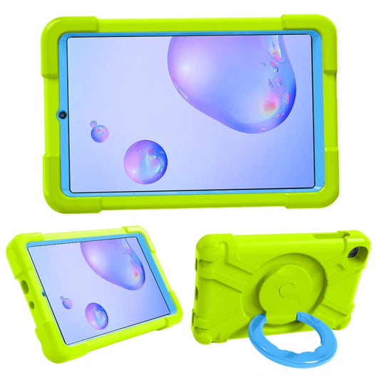 For Galaxy Tab A 8.4 (2020) T307 PC + Silicone Shockproof Combination Case with 360 Degree Rotating Holder & Handle(Glass Green + Blue) - Tab A 8.4 (2020) by buy2fix | Online Shopping UK | buy2fix