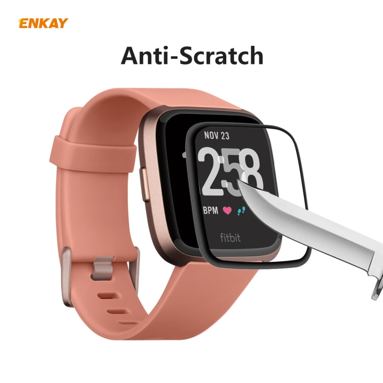 2 PCS For Fitbit Versa 3 / Fitbit Sense ENKAY Hat-Prince 3D Full Screen Soft PC Edge + PMMA HD Screen Protector Film - Screen Protector by ENKAY | Online Shopping UK | buy2fix