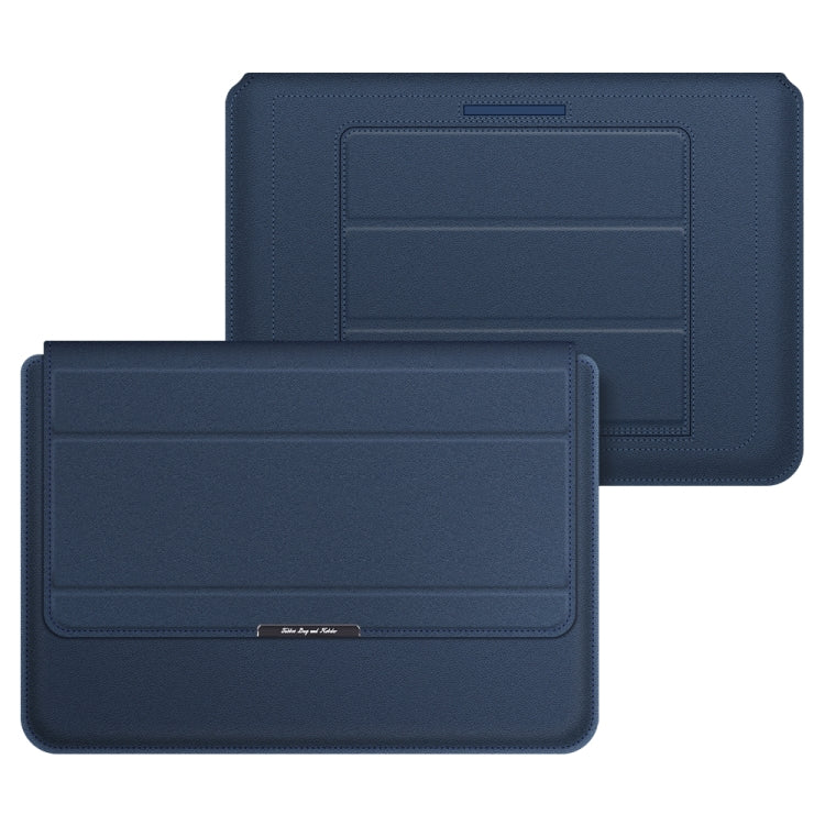 4 in 1 Universal Laptop Holder PU Waterproof Protection Wrist Laptop Bag, Size:15/16inch(Dark blue) - 15 inch by buy2fix | Online Shopping UK | buy2fix