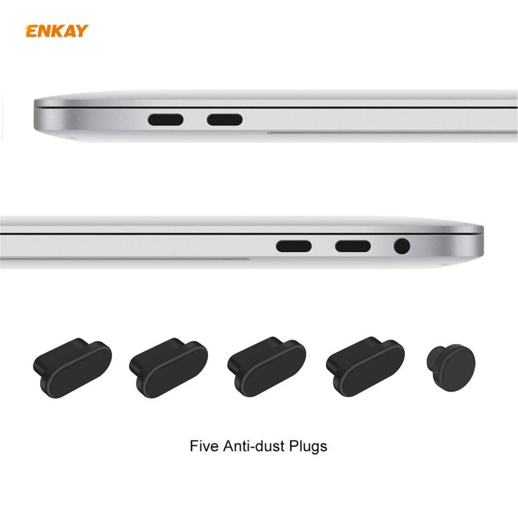 ENKAY 3 in 1 Matte Laptop Protective Case + EU Version TPU Keyboard Film + Anti-dust Plugs Set for MacBook Pro 13.3 inch A1708 (without Touch Bar)(Grey) - MacBook Pro Cases by ENKAY | Online Shopping UK | buy2fix