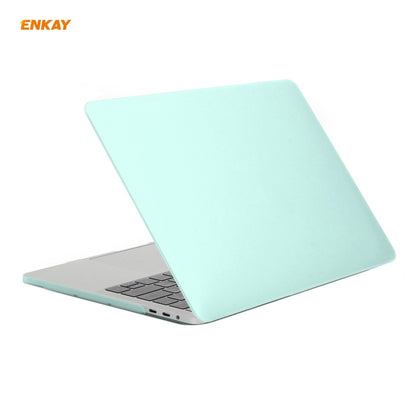 ENKAY 3 in 1 Matte Laptop Protective Case + US Version TPU Keyboard Film + Anti-dust Plugs Set for MacBook Pro 15.4 inch A1707 & A1990 (with Touch Bar)(Green) - MacBook Pro Cases by ENKAY | Online Shopping UK | buy2fix