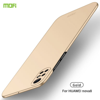 For Huawei Nova 8 MOFI Frosted PC Ultra-thin Hard Case(Gold) - Huawei Cases by MOFI | Online Shopping UK | buy2fix