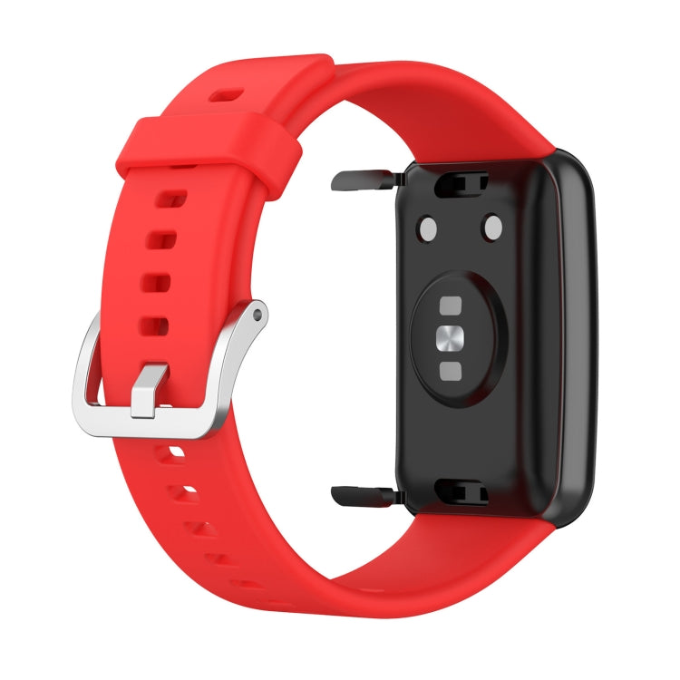 For Huawei Watch Fit TIA-B09 Silicone Watch Band(red) - Watch Bands by buy2fix | Online Shopping UK | buy2fix