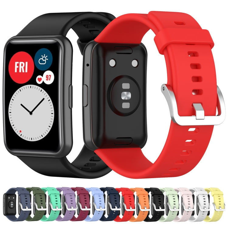 For Huawei Watch Fit TIA-B09 Silicone Watch Band(red) - Watch Bands by buy2fix | Online Shopping UK | buy2fix