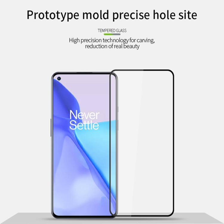 For OnePlus 9 / 9R MOFI 9H 2.5D Full Screen Tempered Glass Film(Black) - OnePlus Tempered Glass by MOFI | Online Shopping UK | buy2fix