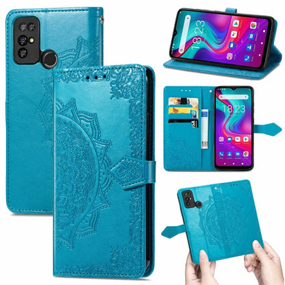 For Doogee X96 Pro Mandala Flower Embossed Horizontal Flip Leather Case with Holder & Three Card Slots & Wallet & Lanyard(Blue) - More Brand by buy2fix | Online Shopping UK | buy2fix