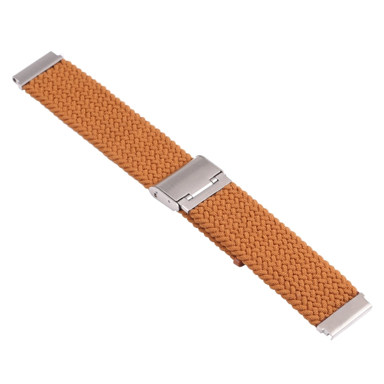 For Samsung Galaxy Watch 4 / Watch 5 20mm Nylon Braided Metal Buckle Watch Band(Coffee) - Watch Bands by buy2fix | Online Shopping UK | buy2fix