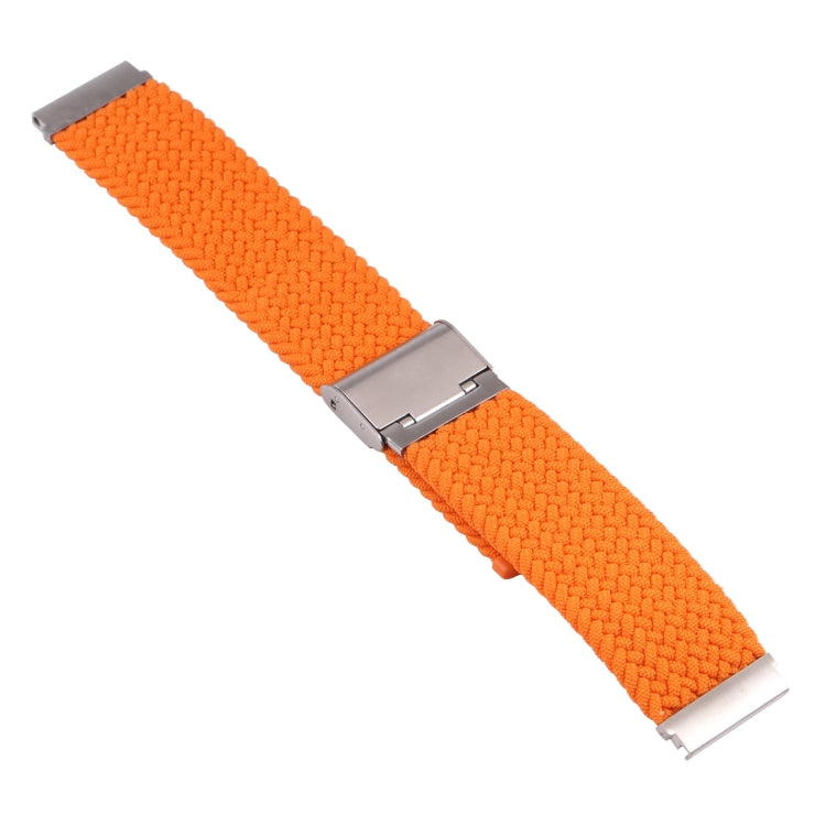 For Samsung Galaxy Watch 4 / Watch 5 20mm Nylon Braided Metal Buckle Watch Band(Orange) - Watch Bands by buy2fix | Online Shopping UK | buy2fix