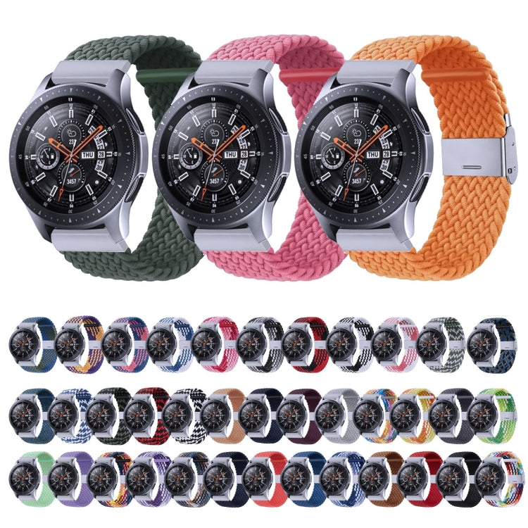 For Samsung Galaxy Watch 4 / Watch 5 20mm Nylon Braided Metal Buckle Watch Band(Orange) - Watch Bands by buy2fix | Online Shopping UK | buy2fix