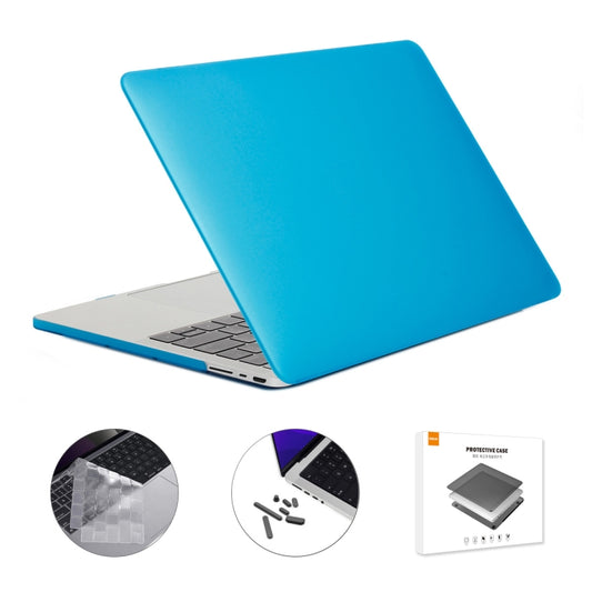 ENKAY Hat-Prince 3 in 1 Matte Laptop Protective Case + TPU Keyboard Film + Anti-dust Plugs Set for MacBook Pro 16.2 inch A2485 2021/A2880 2023, Version:EU Version(Light Blue) - MacBook Pro Cases by ENKAY | Online Shopping UK | buy2fix