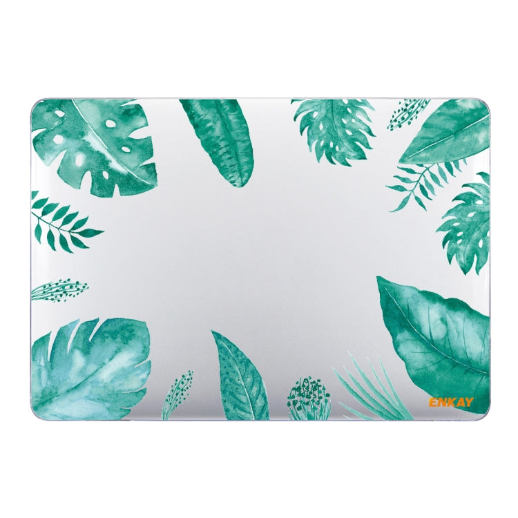 ENKAY Hat-Prince Forest Series Pattern Laotop Protective Crystal Case for MacBook Pro 16 inch A2141(Green Leaf Pattern) - MacBook Pro Cases by ENKAY | Online Shopping UK | buy2fix