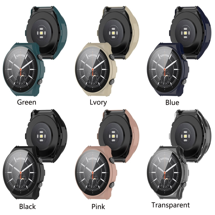 For Xiaomi Watch S1 PC + Toughened Film Fully Enclosed Protective Case(Transparent) - Watch Cases by buy2fix | Online Shopping UK | buy2fix