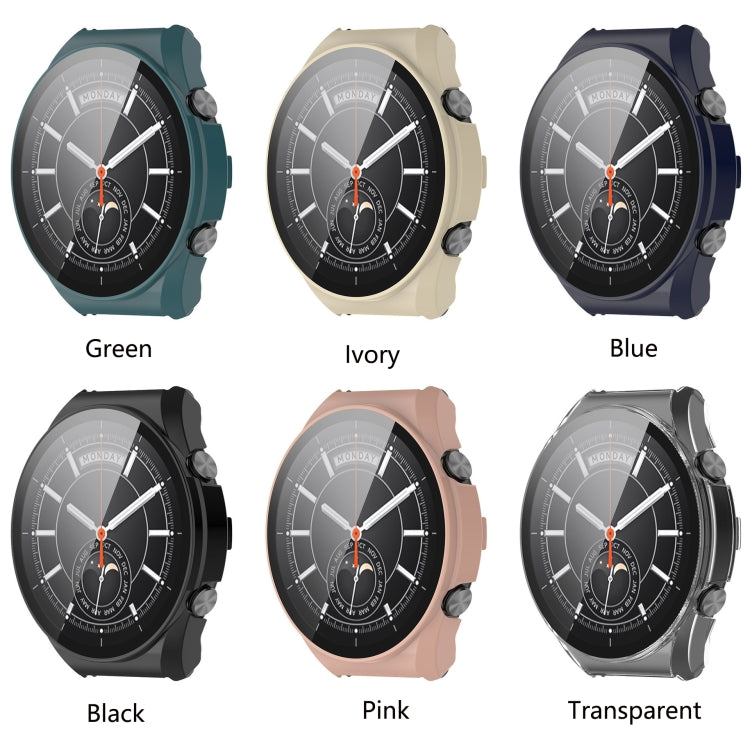 For Xiaomi Watch S1 PC + Toughened Film Fully Enclosed Protective Case(Transparent) - Watch Cases by buy2fix | Online Shopping UK | buy2fix