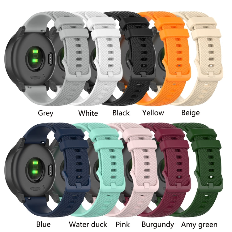 For Xiaomi Watch S1 22mm Checkered Silicone Watch Band(Water Duck) - Watch Bands by buy2fix | Online Shopping UK | buy2fix