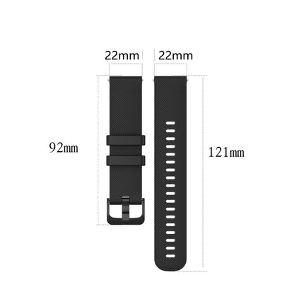 For Xiaomi Watch S1 22mm Checkered Silicone Watch Band(White) - Watch Bands by buy2fix | Online Shopping UK | buy2fix