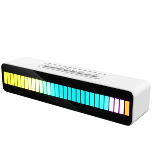 Duosi M8 LED Pickup Rhythm Ambient Light Multi-function TWS Bluetooth Speaker Bar(White) - Desktop Speaker by Duosi | Online Shopping UK | buy2fix