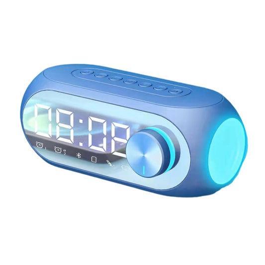 AEC S8 Alarm Clock Bluetooth Speakers with LED Light Support TF / FM(Blue) - Desktop Speaker by AEC | Online Shopping UK | buy2fix