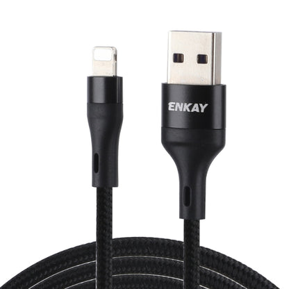 ENKAY ENK-CB118 1m USB 3.0 to 8 Pin 3A Fast Charging Sync Data Cable(Black) - Normal Style Cable by ENKAY | Online Shopping UK | buy2fix