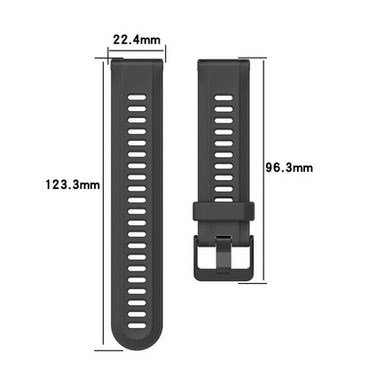 For Garmin Fenix 6 Sapphire GPS 22mm Solid Color Silicone Watch Band(White) - Watch Bands by buy2fix | Online Shopping UK | buy2fix