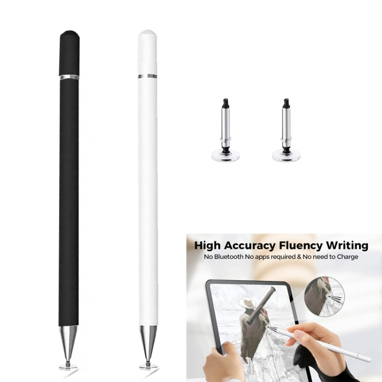 AT-29  High Accuracy Single Use Magnetic Suction Passive Capacitive Pen Mobile Phone Touch Stylus with 2 Pen Head(White) - Stylus Pen by buy2fix | Online Shopping UK | buy2fix