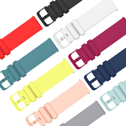 For Amazfit GTR 3 22mm Solid Color Soft Silicone Watch Band(White) - Watch Bands by buy2fix | Online Shopping UK | buy2fix